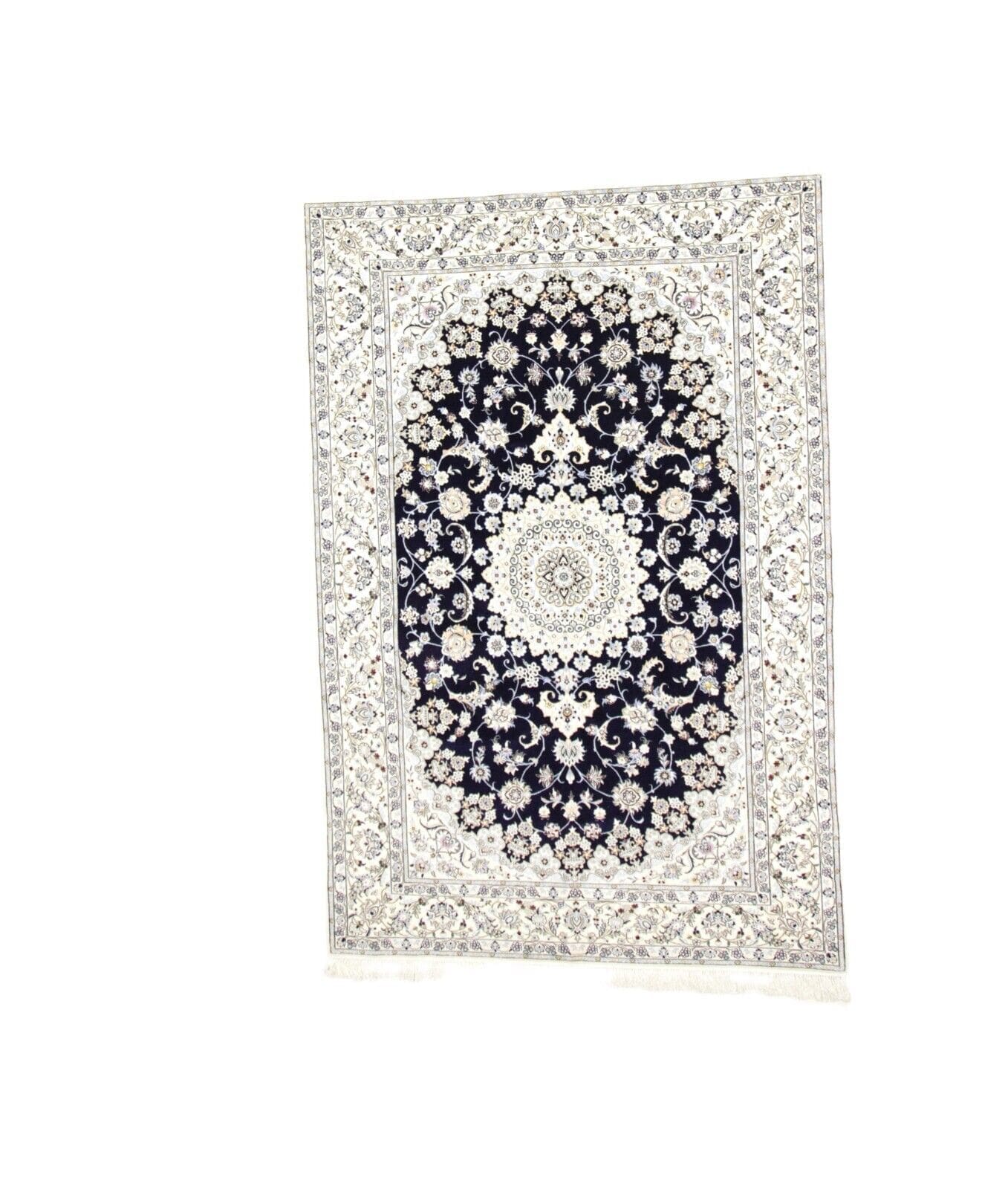 Wunderschöner Perserteppich Super Nain 6 La 254 x 168 cm, 850.000 - 1.000.000 Knoten/m², 80% Korkwolle & 20% Naturseide, Handgeknüpft, Perserteppich