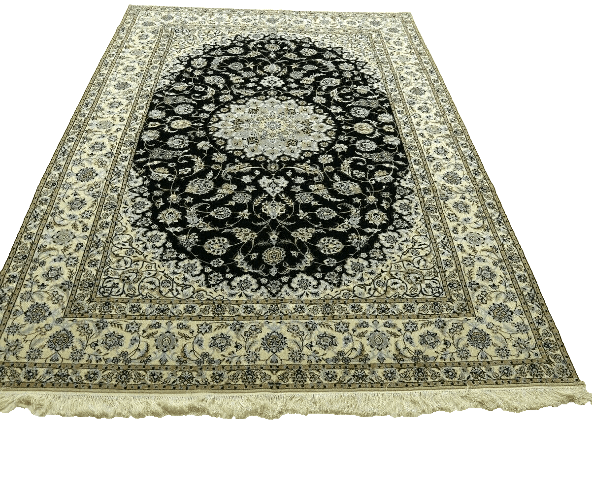 Wunderschöner Perserteppich Super Nain 6 La (310 x 200 cm) – 1000 Knoten/m², 80% Korkwolle & 20% Naturseide, handgeknüpft, Top Qualität Neu