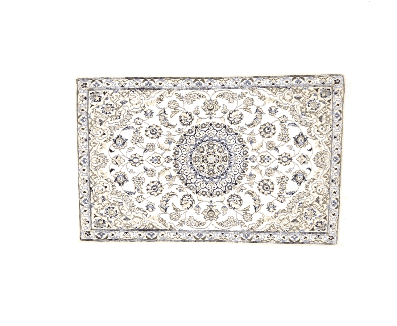 Wunderschöner Super Nain 9 La Perserteppich (136 x 88 cm), 500.000 Knoten/m², 90% Schurwolle & 10% Seide, Top Zustand, handgeknüpft