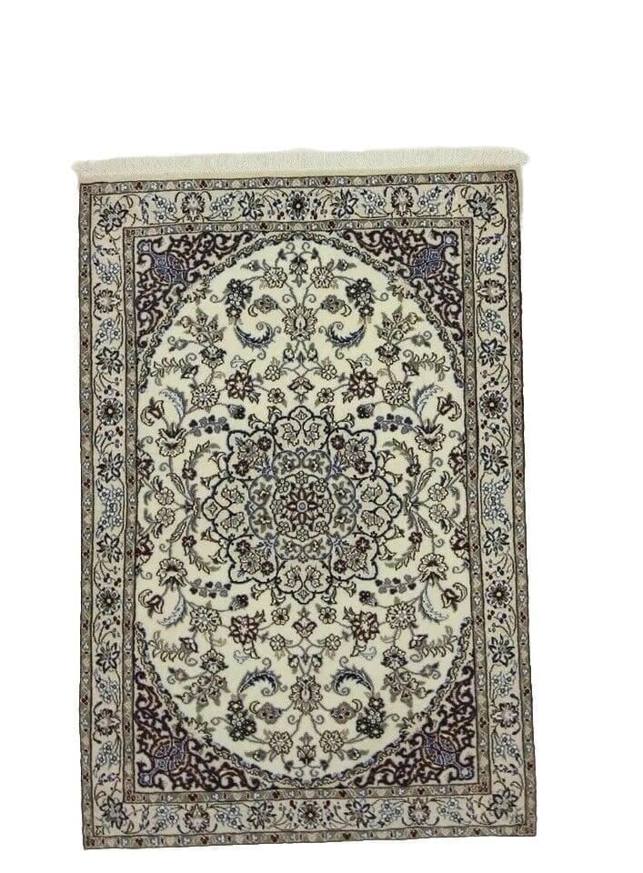 **Wunderschöner Super Nain 9 La Perserteppich (147 x 100 cm) – 500.000 Knoten/m², 90% Korkwolle & 10% Naturseide, handgeknüpft**