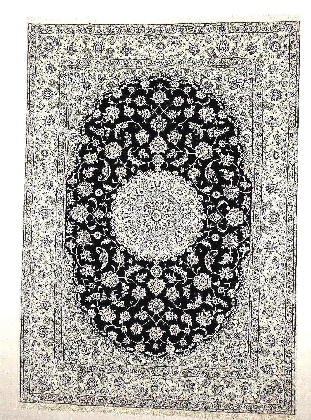 Wunderschöner Super Nain 9 La Perserteppich (360 x 248 cm) – 500.000 Knoten/m², aus 80% Schurwolle & 20% Seide, Top Zustand, handgeknüpft, Perserteppich