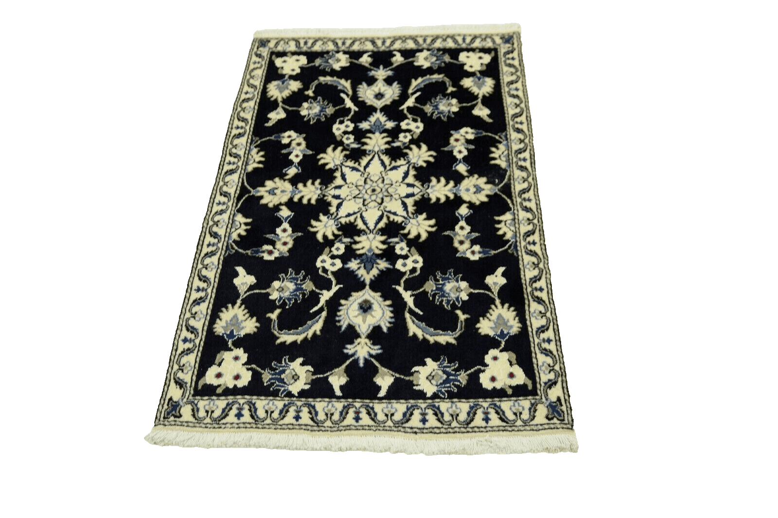 Wunderschöner Super Nain Perserteppich 133 x 89 cm, ca. 300.000 Knoten/m², 90% Schurwolle, 10% Seide, sehr guter Zustand, handgeknüpft, Perserteppich