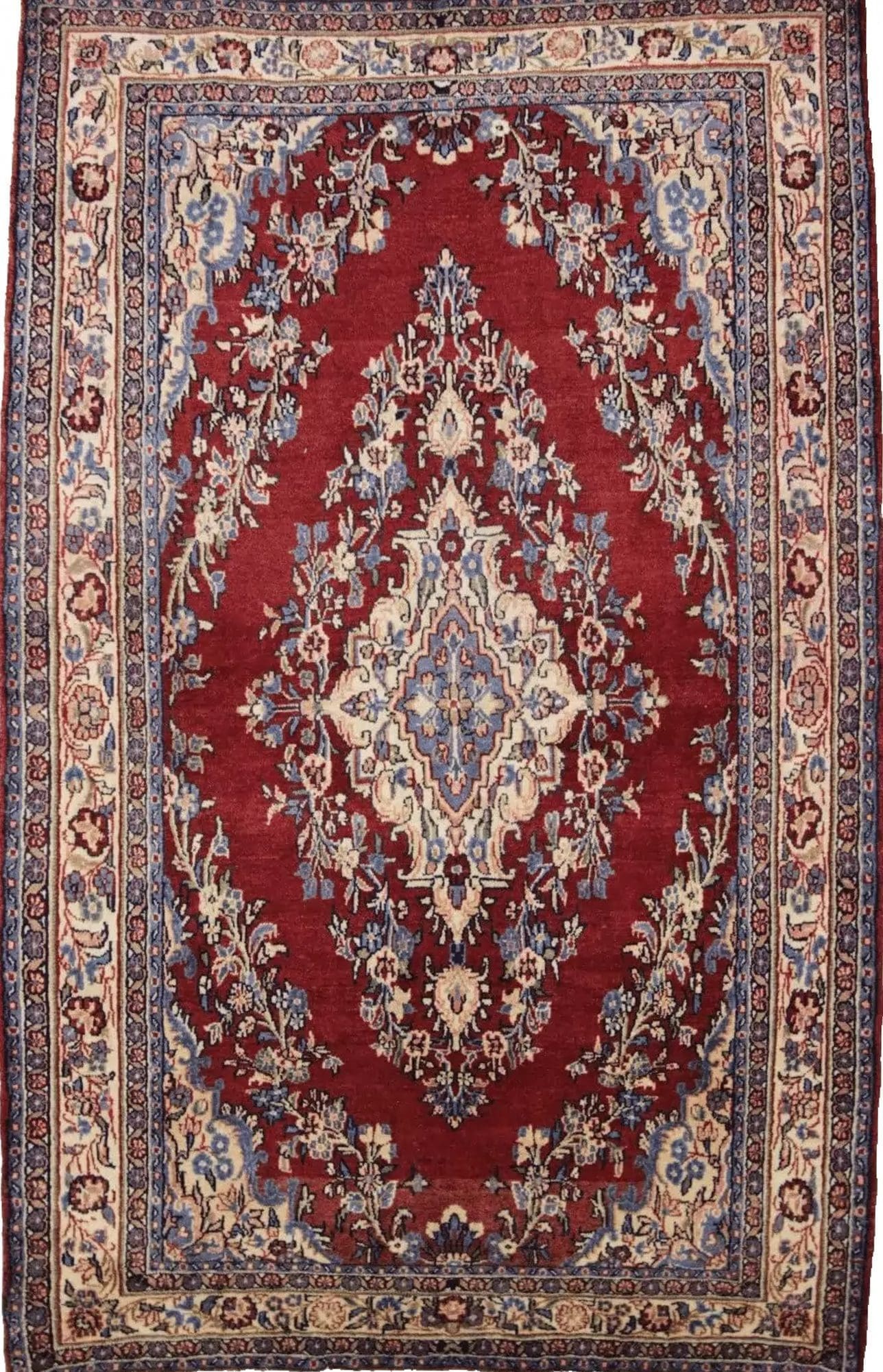 Orientteppich Hamadan 230 x 140 cm, ca. 200.000 Knoten/m², 100% Schurwolle, handgeknüpft, Perserteppich