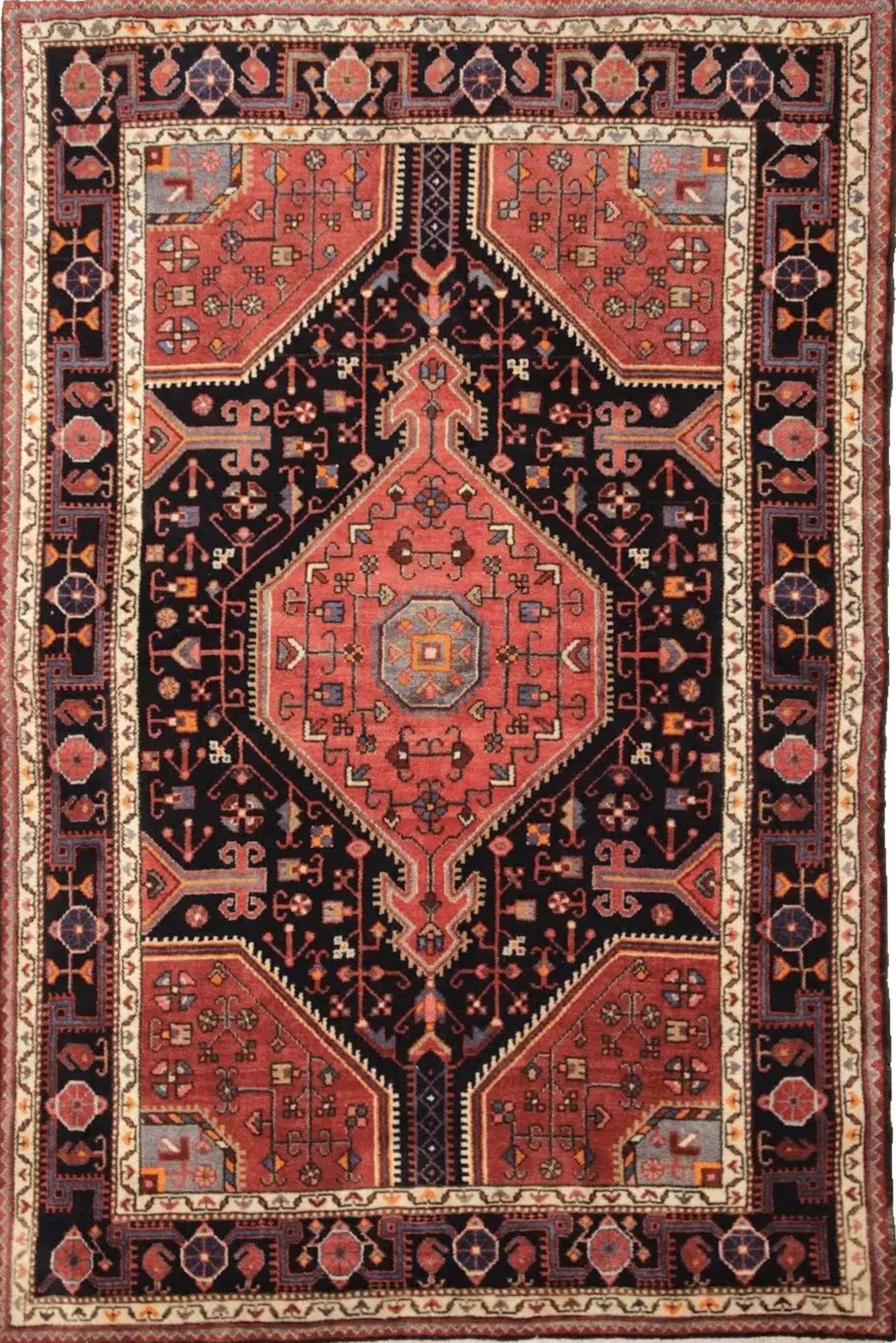 Perserteppich 205 x 140 cm, 200.000 Knoten/m², 100% Schurwolle, sehr gute Qualität, handgeknüpft