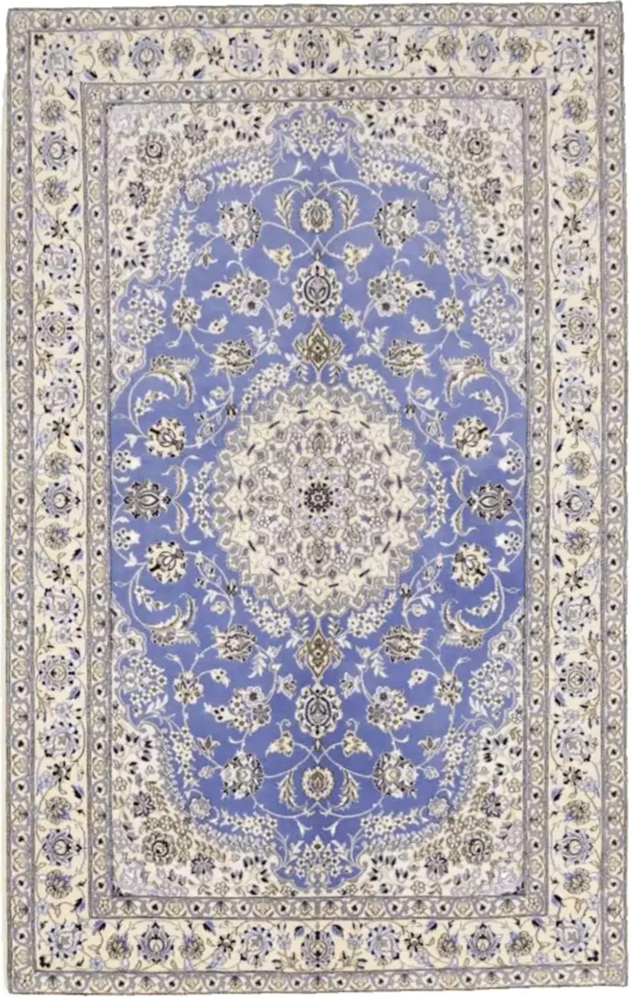 Wunderschöner Super Nain 9 La Perserteppich - 249 x 157 cm, ca. 500.000 Knoten/m², 90% Schurwolle, 10% Seide, Neu, handgeknüpft h1