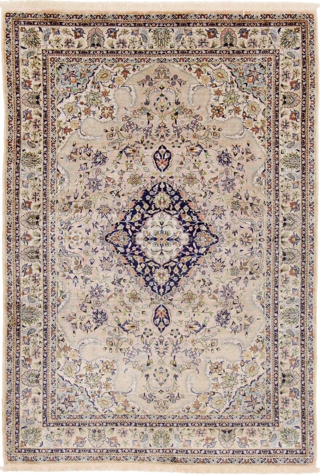 China Handgeknüpfter Seidentepich 185x128 cm, Top Zustand, Perserteppich handgeknüpft