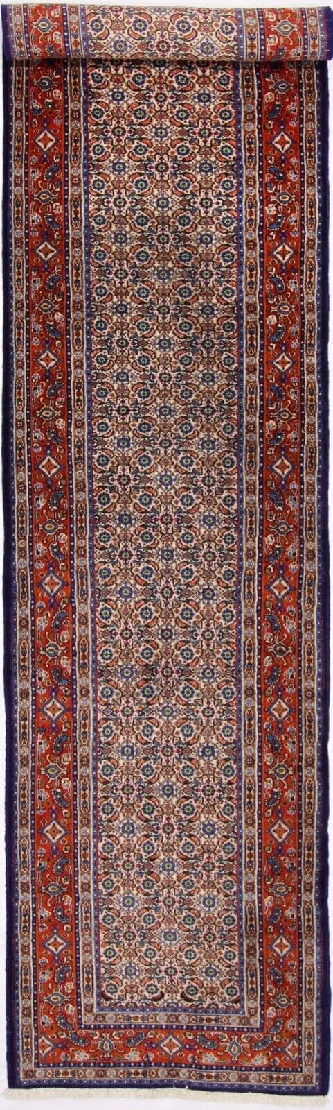 Handgeknüpfter Perserteppich Moud 380x78 cm - Orientteppich, fein