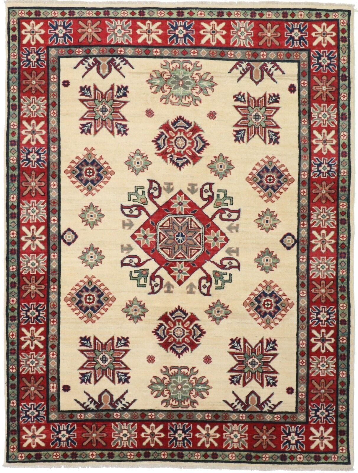 Kazak Diyar 202x150 cm, 160.000 Knoten, Echte Wolle, handgeknüpft, Perserteppich