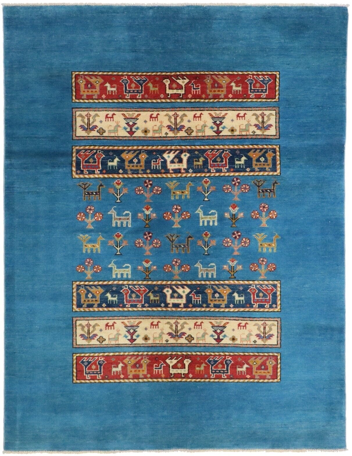 Kazak Diyar Teppich 195x150 cm, 160.000 Knoten, handgeknüpft, Perserteppich