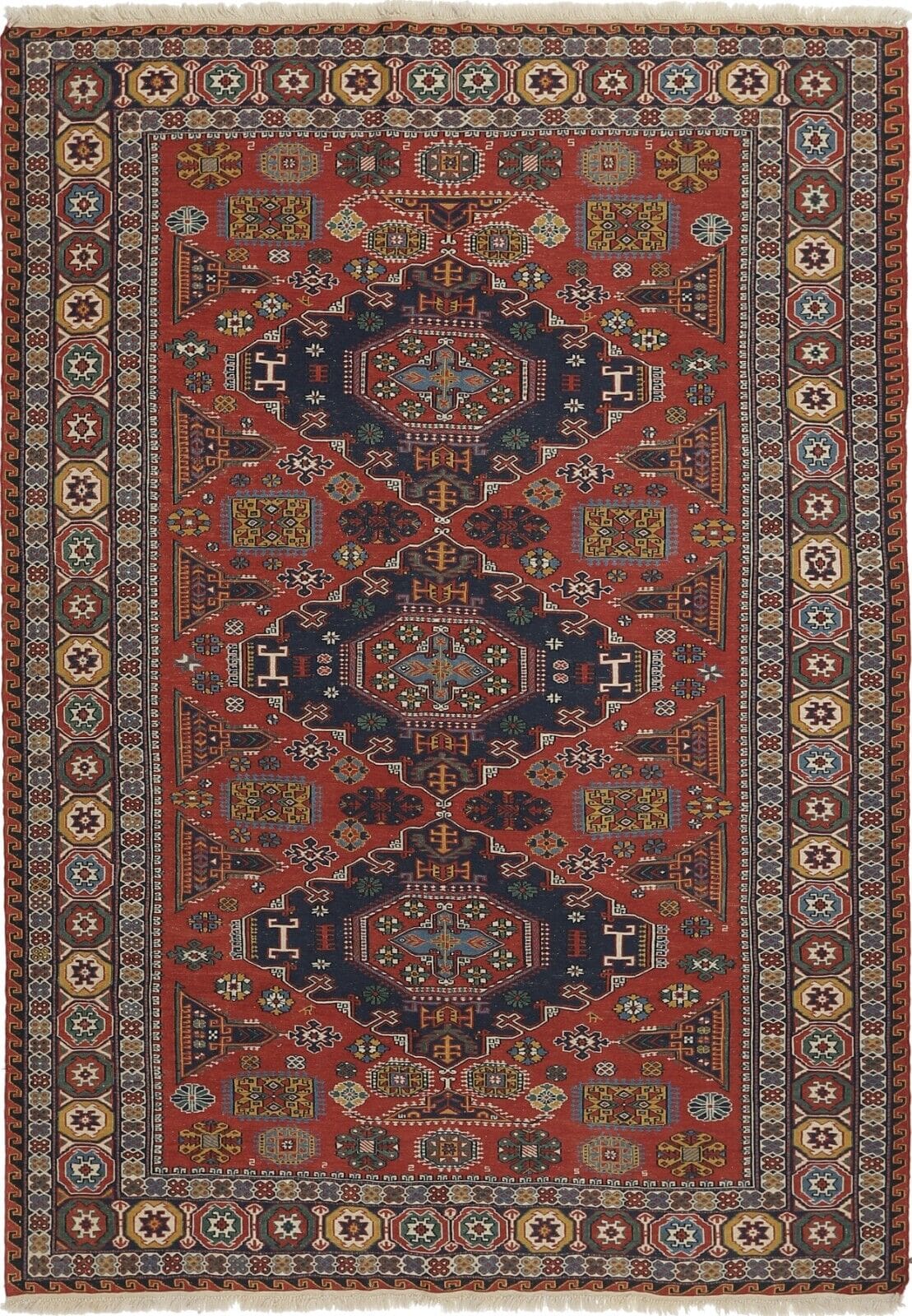 Klassischer Kelim Sumach/Varni 268x184cm - handgewebter Orientteppich