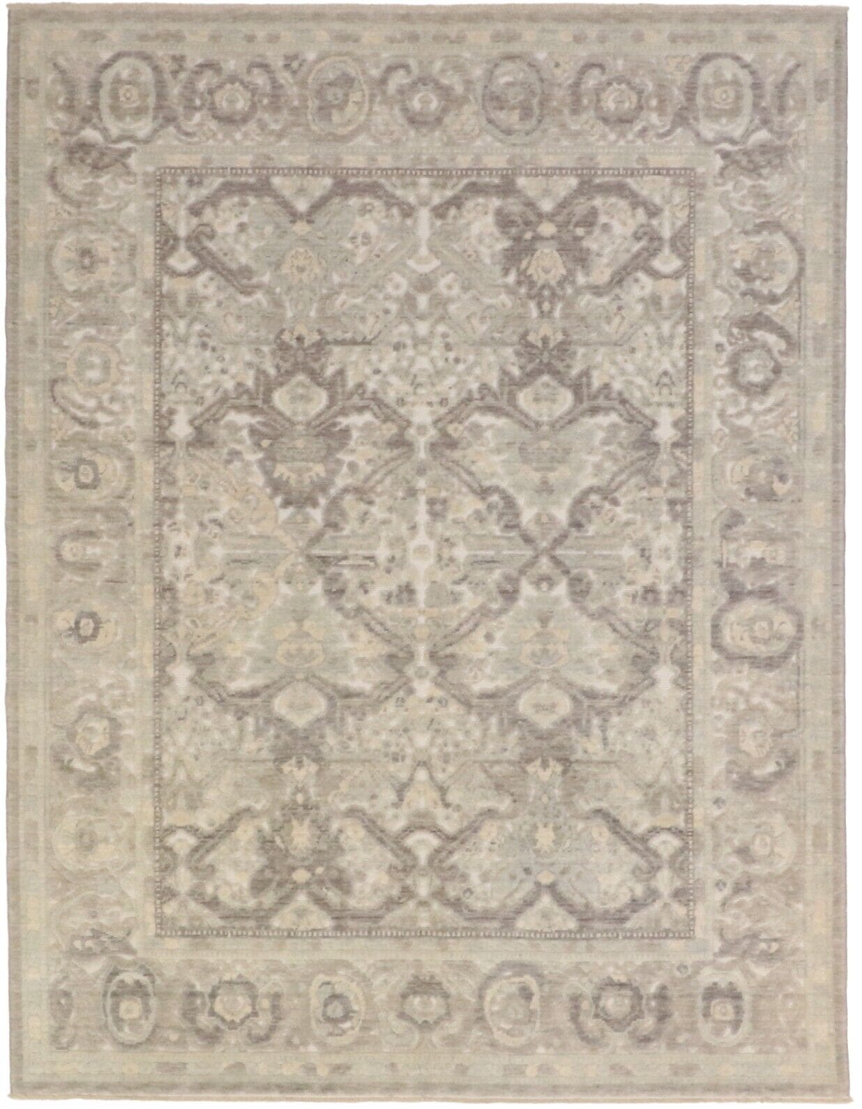 Modern Designer Perserteppich 178x232 cm Beige, handgeknüpft, Wolle