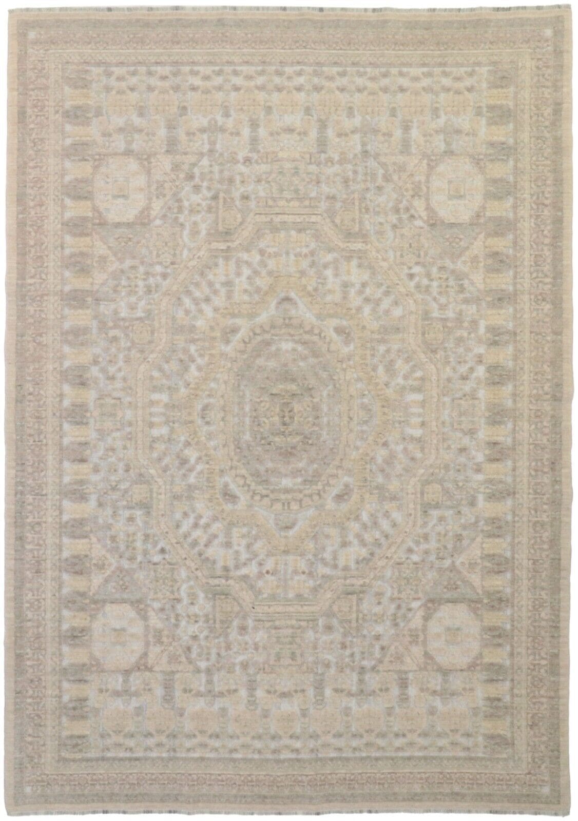 Moderner Designer Perserteppich 200x283 cm Beige, handgeknüpft