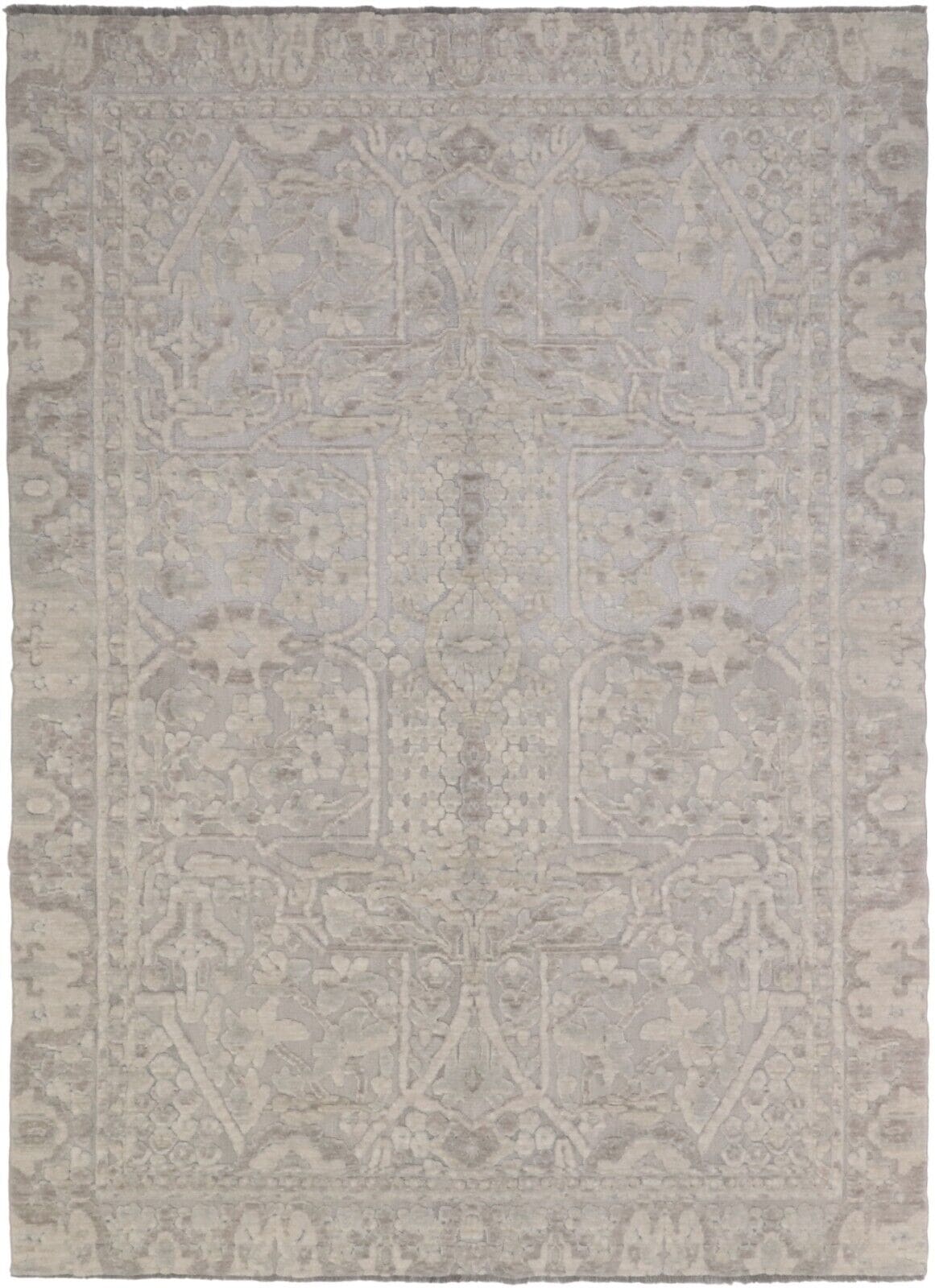 Moderner Perserteppich 215x295 cm Relief Design handgeknüpft aus Wolle