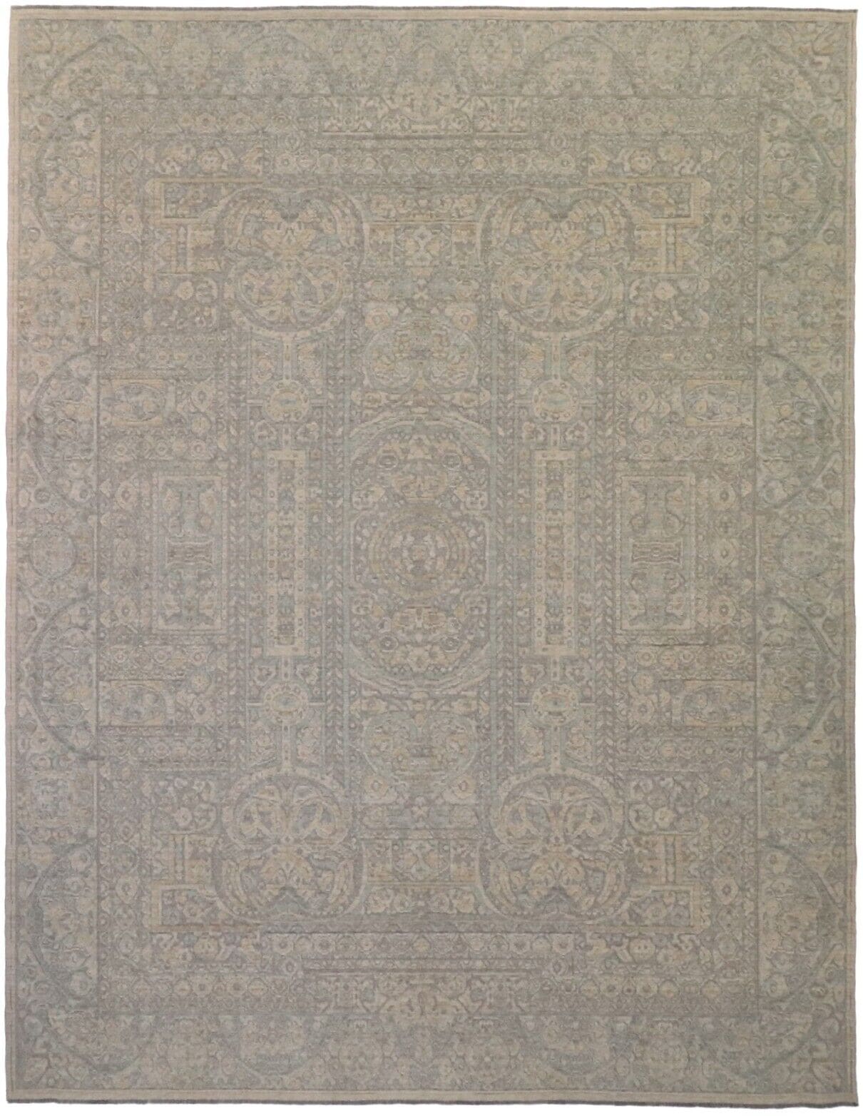 Moderner Perserteppich 258x336cm Echte Wolle Beige handgeknüpft