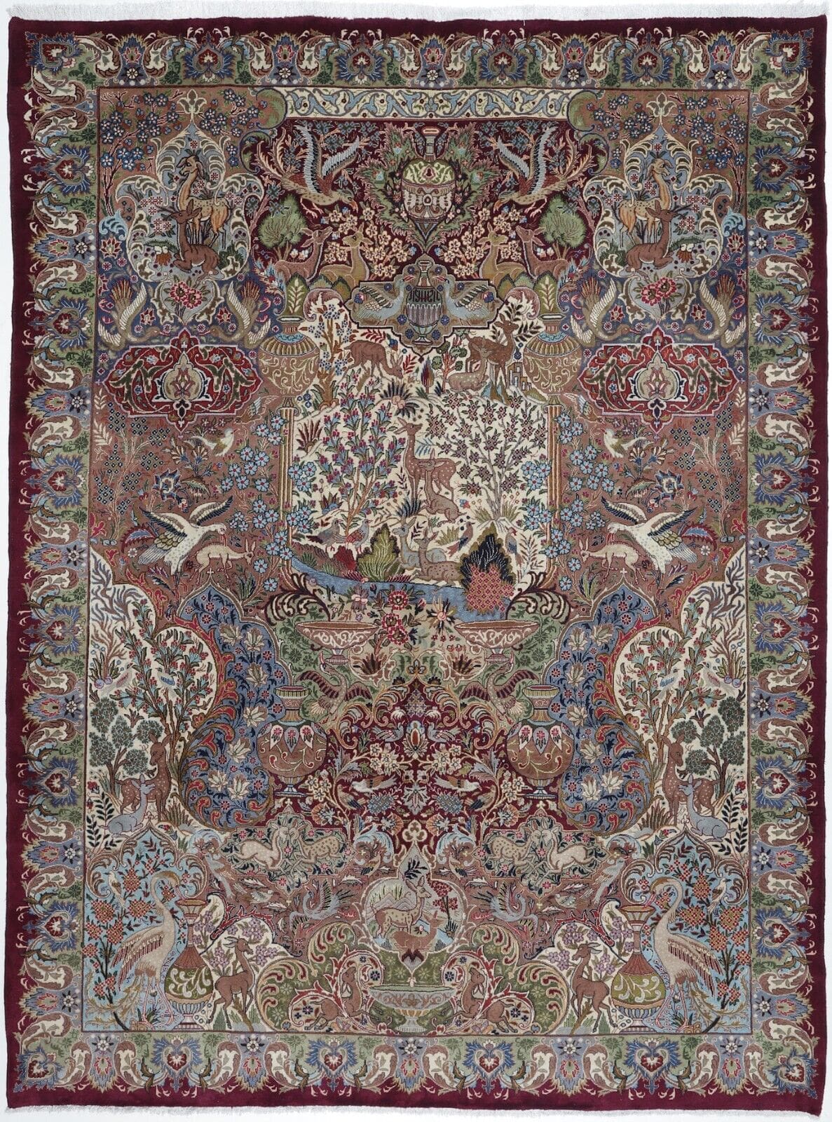 Original Perserteppich Kashmar 393 x 295 cm, handgeknüpft, orientalisch