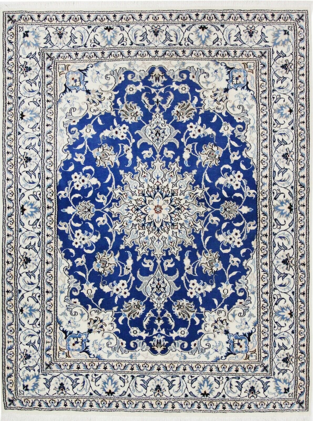 Original Perserteppich Nain 195x148 cm, Top Zustand, handgeknüpft H1