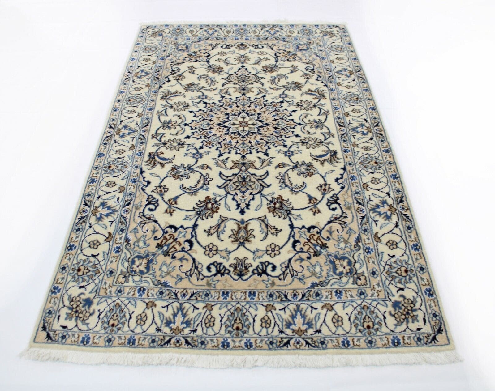 Original Perserteppich Nain 200x118 cm Nr. 23, handgeknüpft