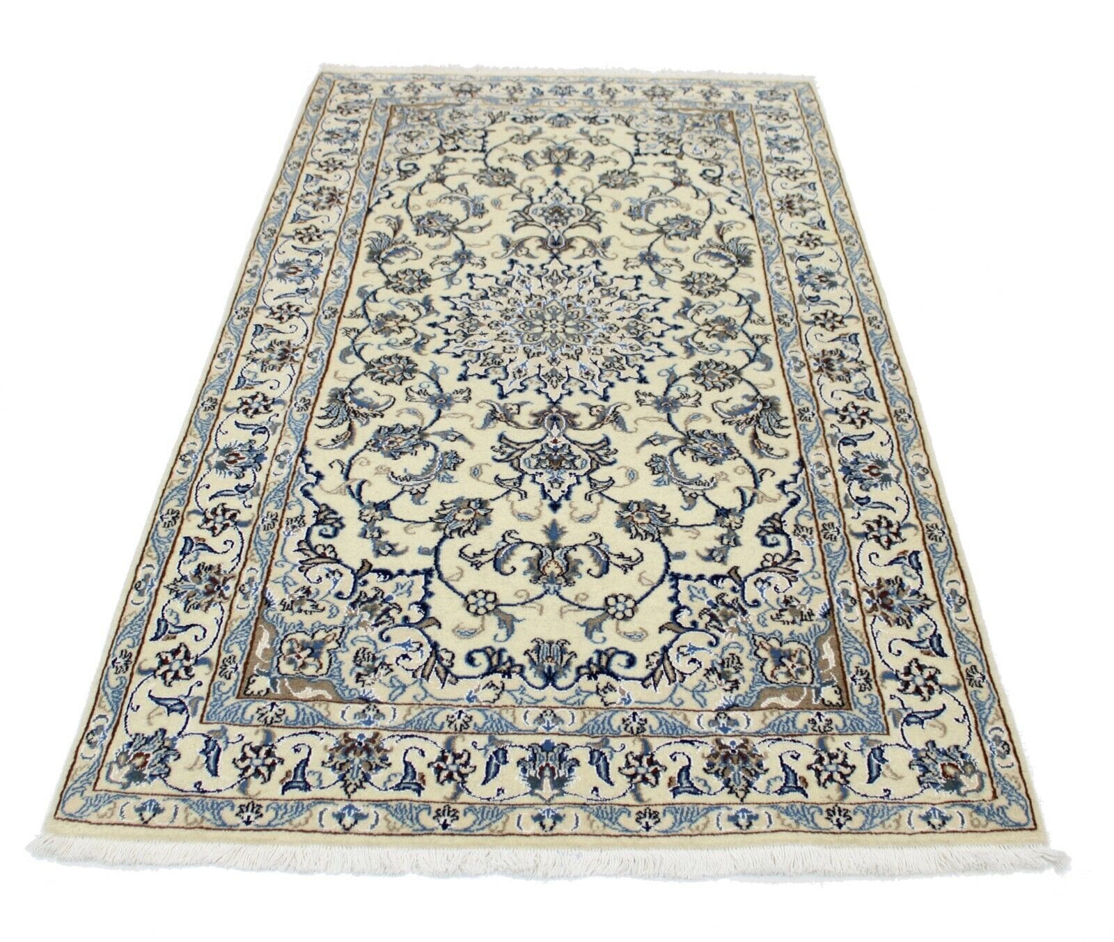 Original Perserteppich Nain 203x119 cm - Top Zustand, handgeknüpft