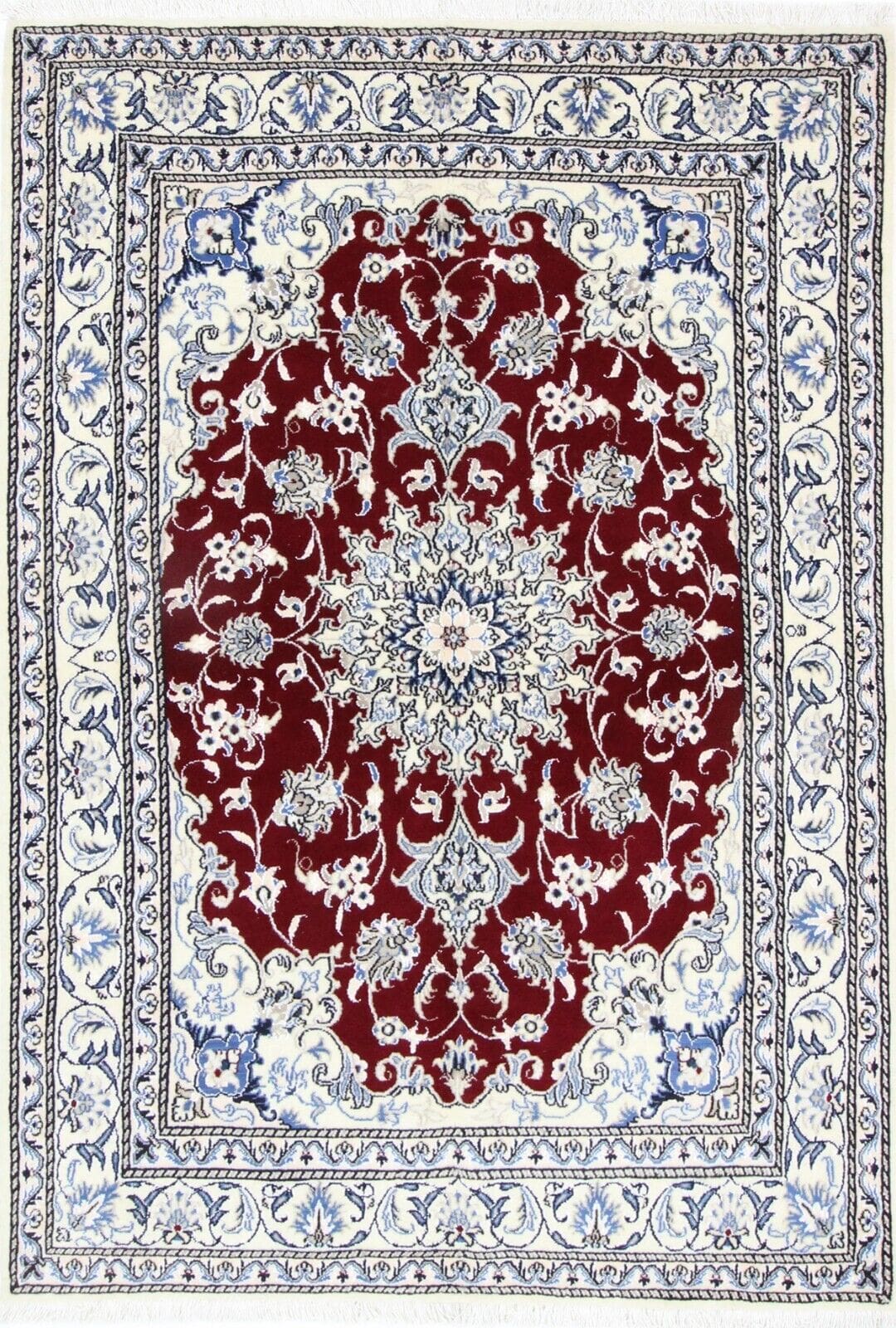 Original Perserteppich Nain 203x142 cm - Top Zustand, handgeknüpft