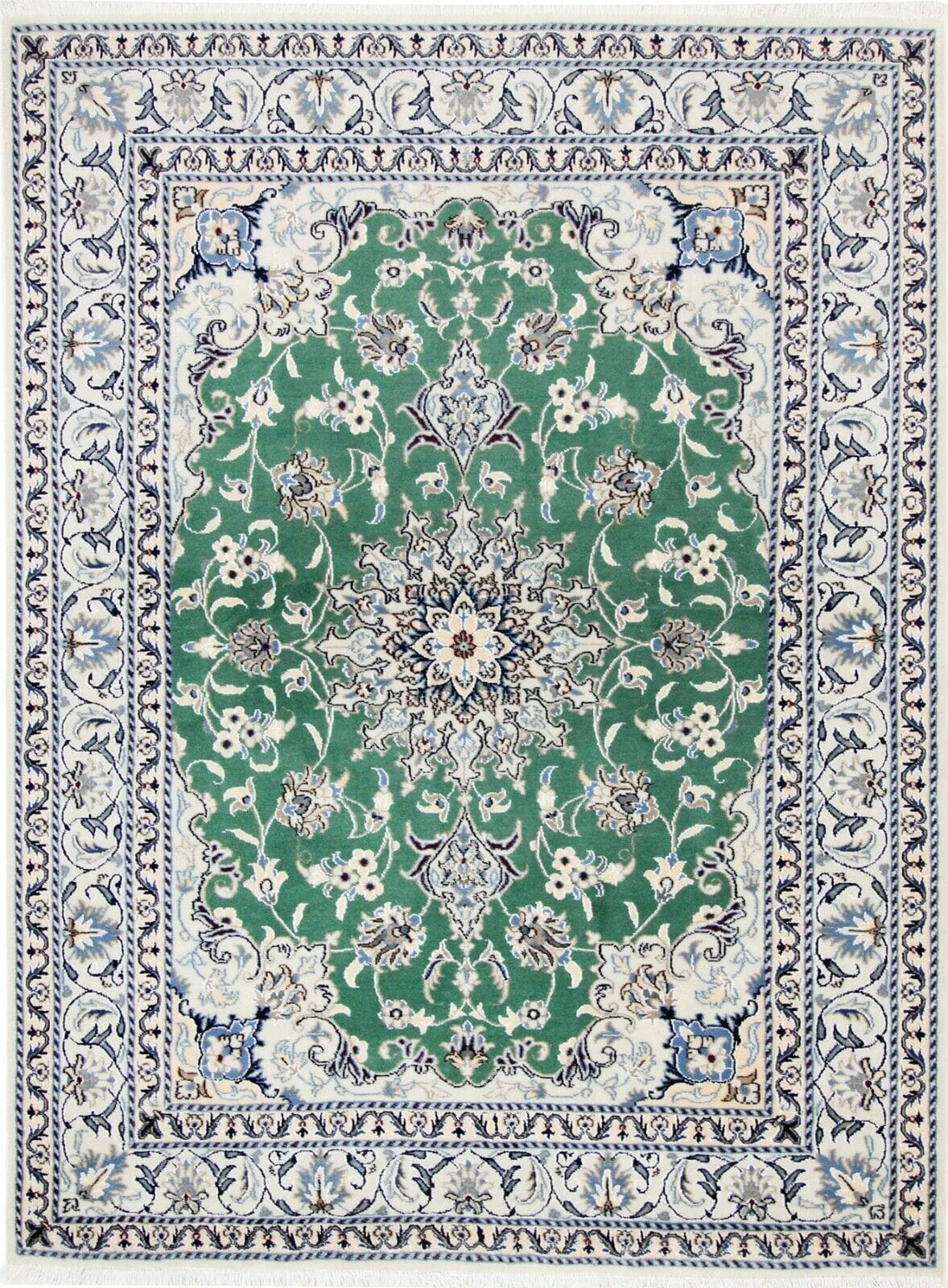 Original Perserteppich Nain 203x151 cm - Top Zustand, handgeknüpft H1