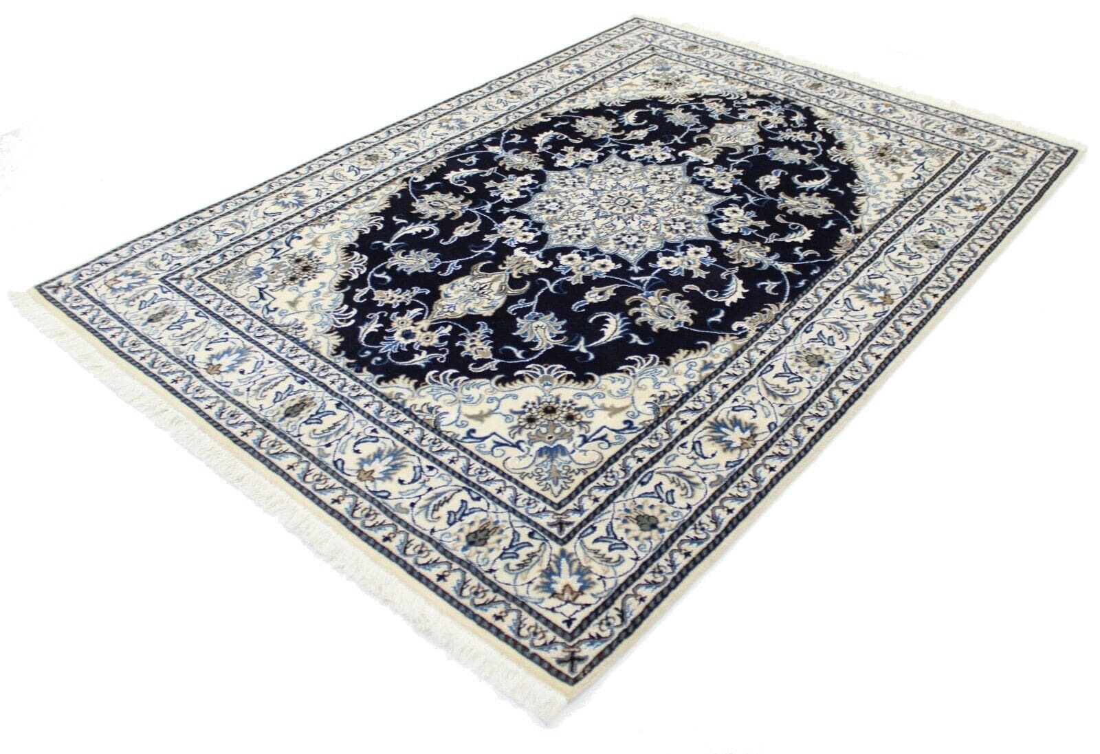 Original Perserteppich Nain 234x166 cm, Top Zustand, handgeknüpft