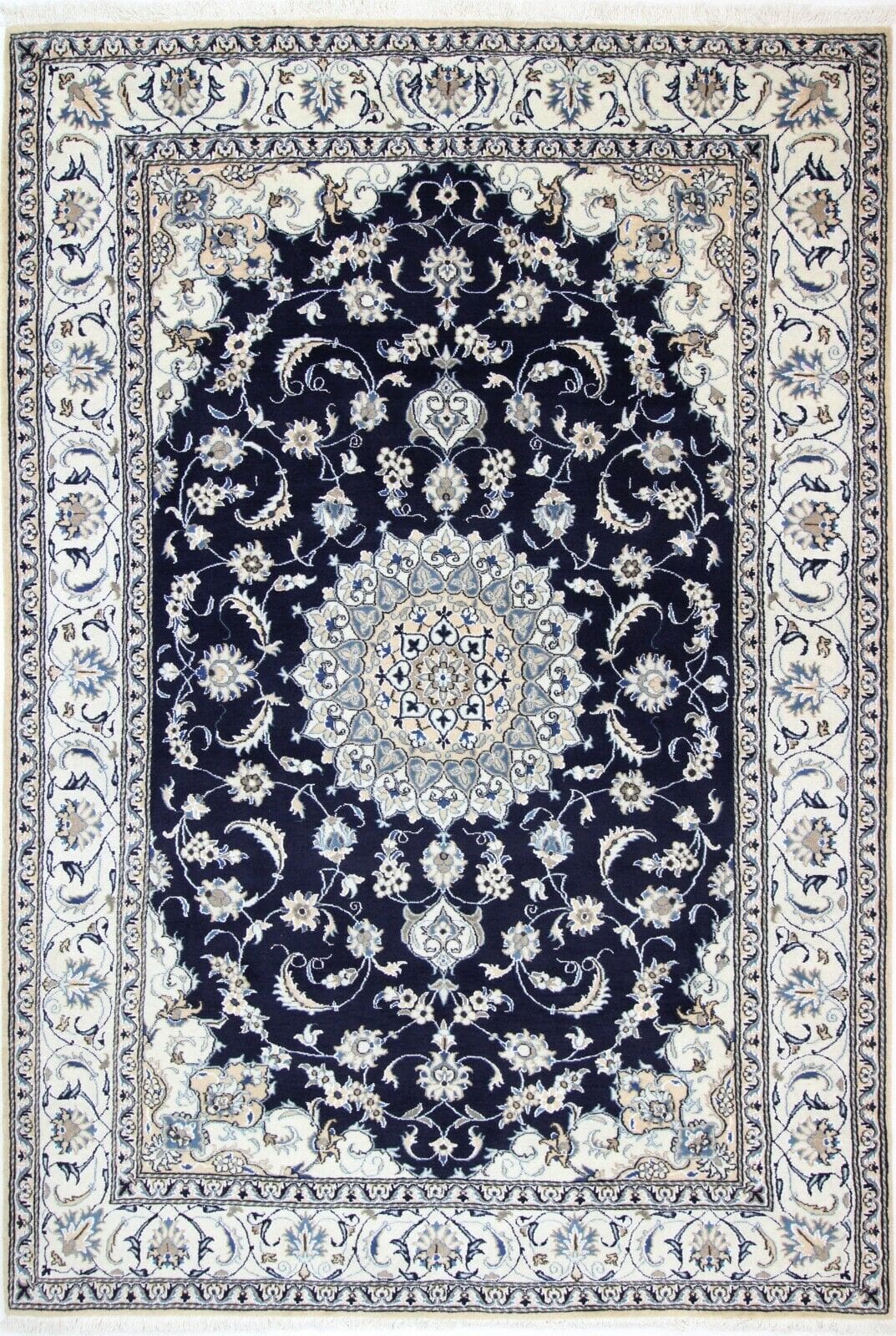 Original Perserteppich Nain 290x197 cm Nr. 58, Top Zustand, handgeknüpft