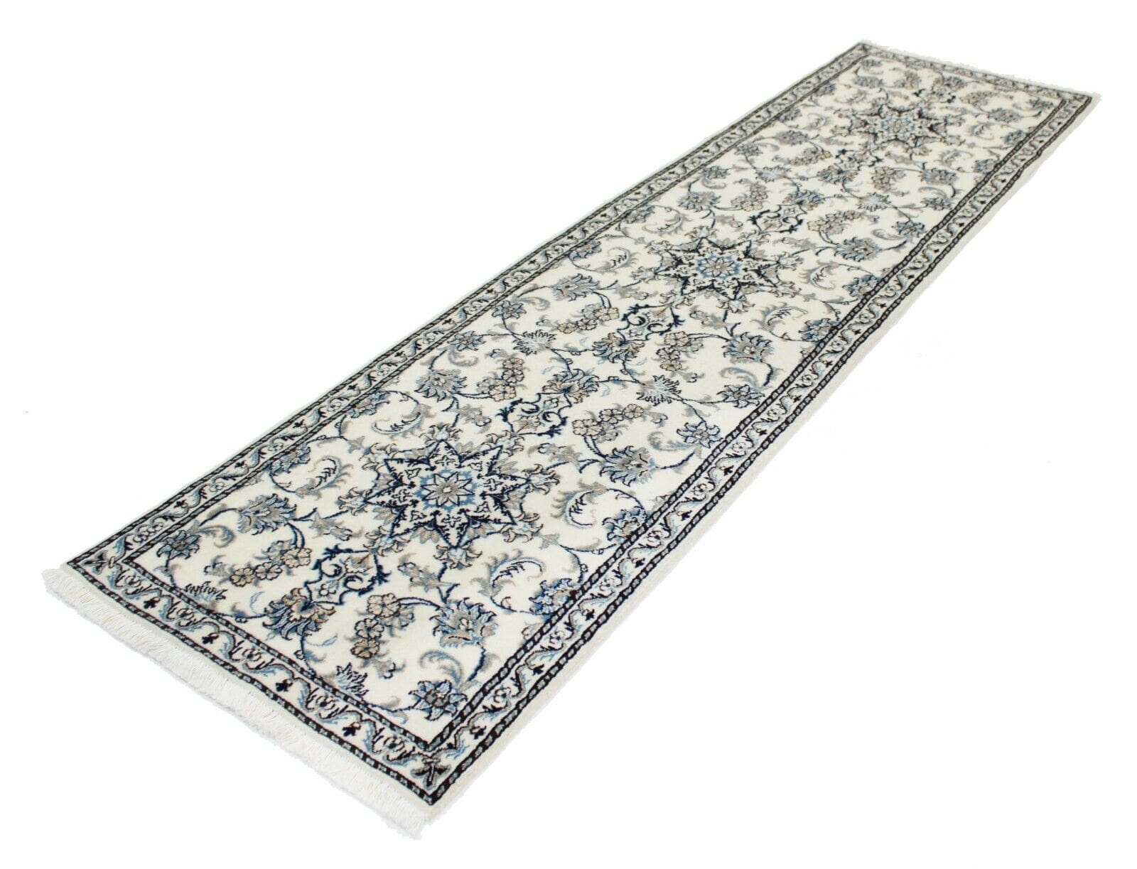 Original Perserteppich Nain 292x80 cm, Top Zustand, handgeknüpft Läufer