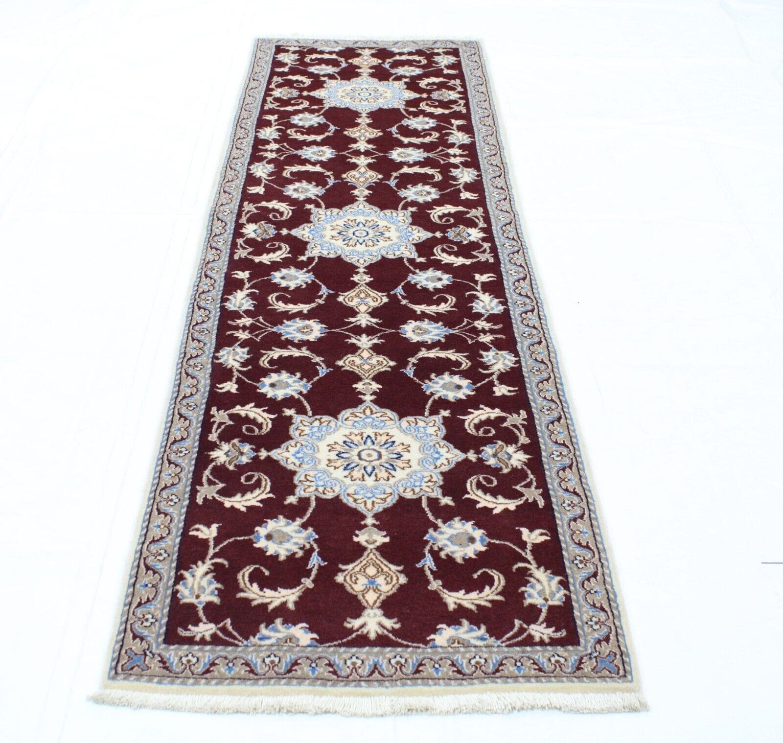 Original Perserteppich Nain 297x79 cm, Top Zustand, handgeknüpft