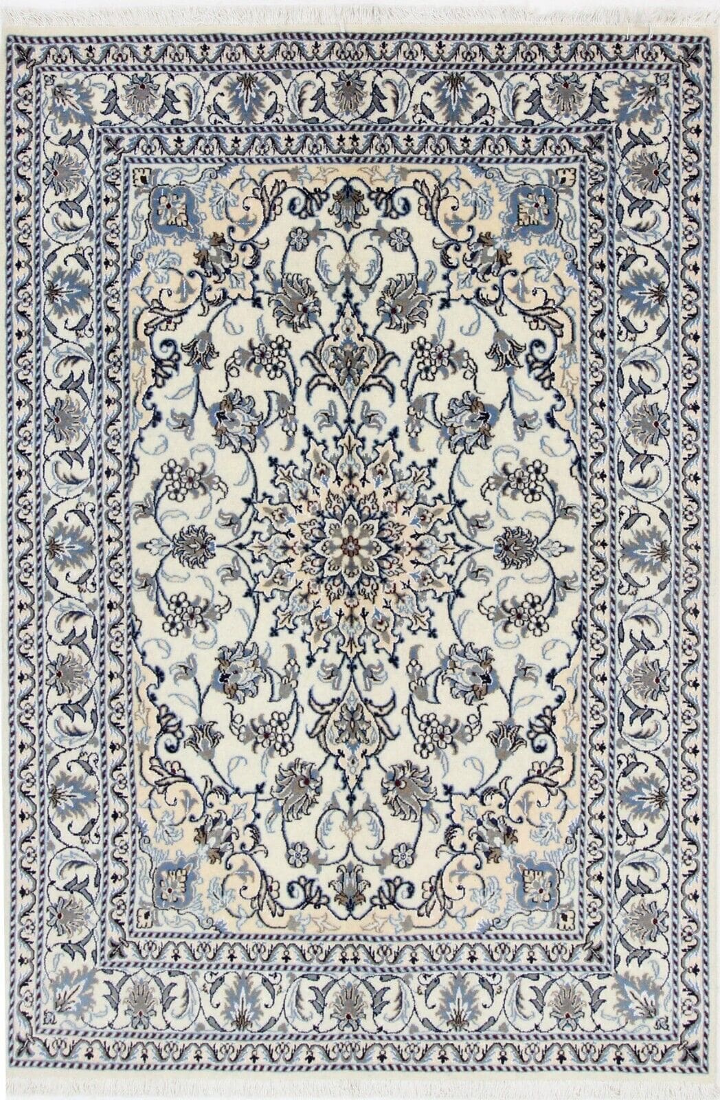 Original Perserteppich Nain Kashmari 207x145 cm, handgeknüpft