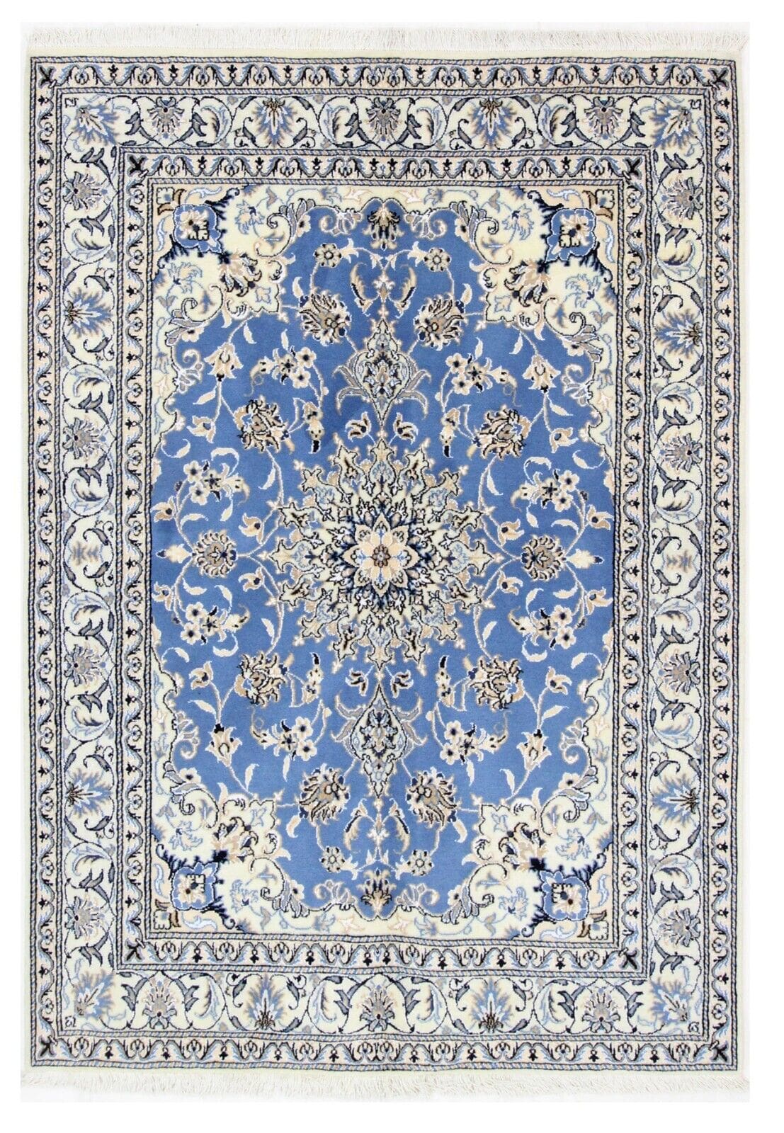Original Perserteppich Nain Kashmari 207x145 cm – Top Zustand, handgeknüpft