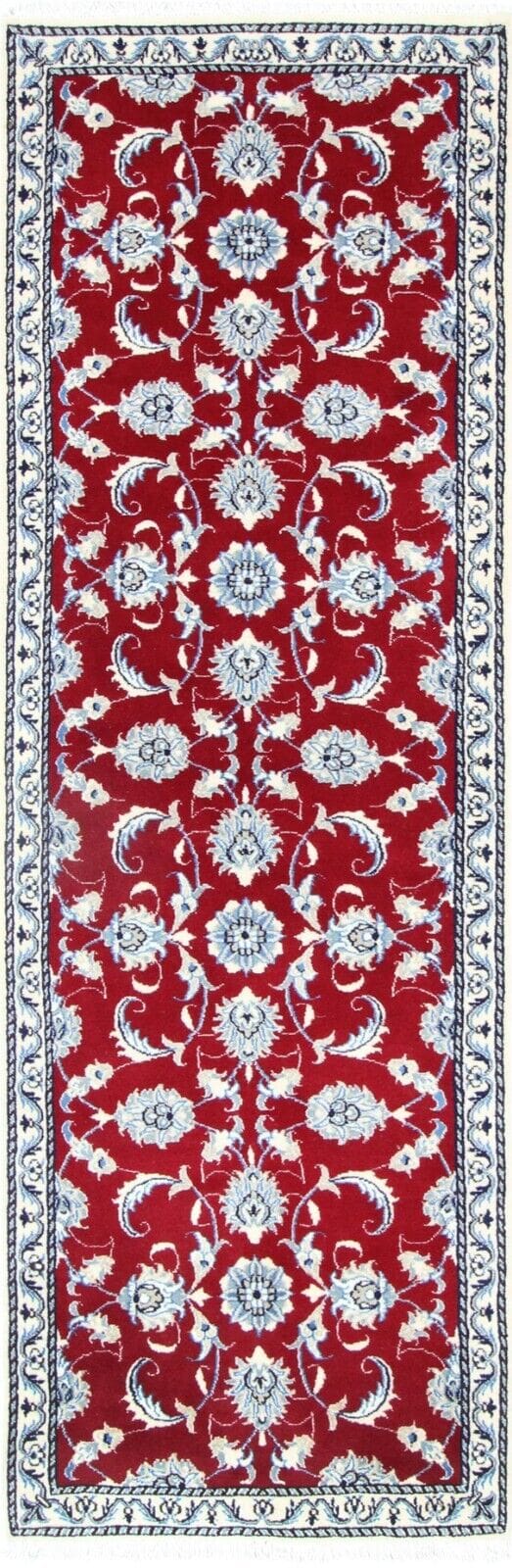 Original Perserteppich Nain Kashmari 245x77 cm, 100% handgeknüpft Läufer