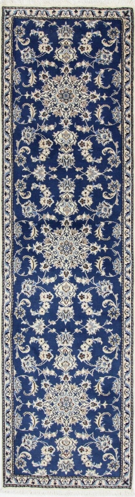 Original Perserteppich Nain Kashmari 287x74 cm - handgeknüpft Läufer