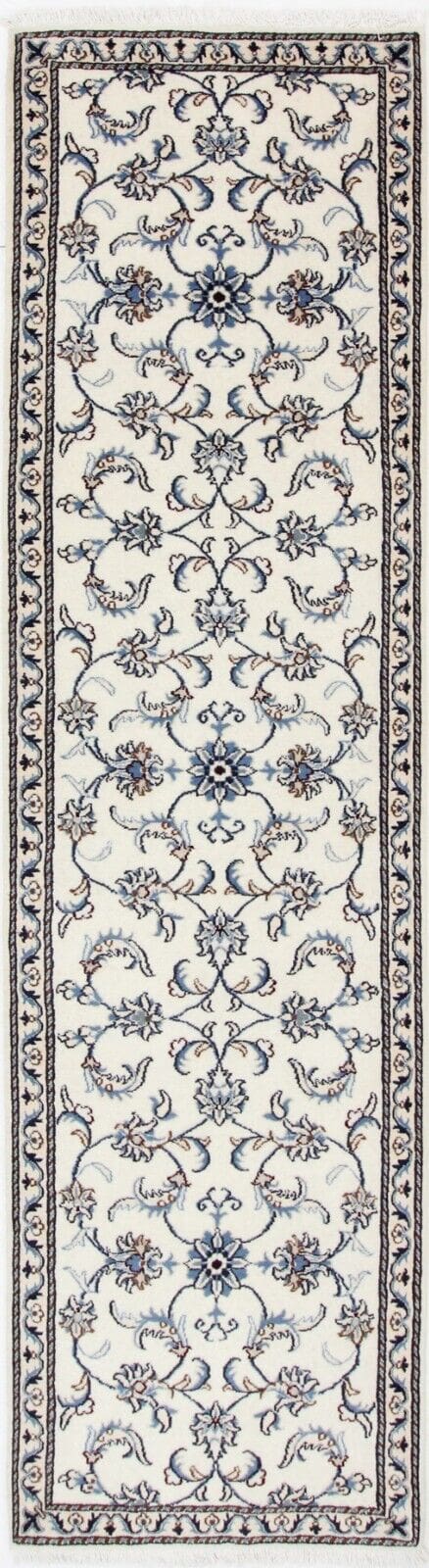 Original Perserteppich Nain Kashmari 287x79 cm, handgeknüpft