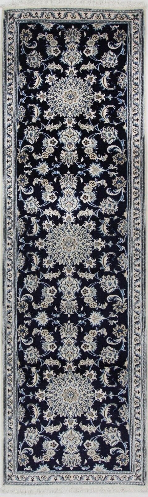 Original Perserteppich Nain Kashmari 287x81 cm, Top Zustand, handgeknüpft Läufer