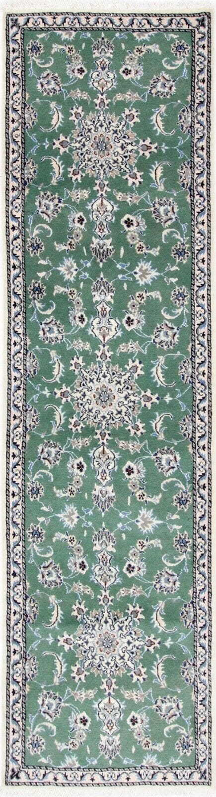 Original Perserteppich Nain Kashmari 295x78cm - Top Zustand, handgeknüpft Läufer