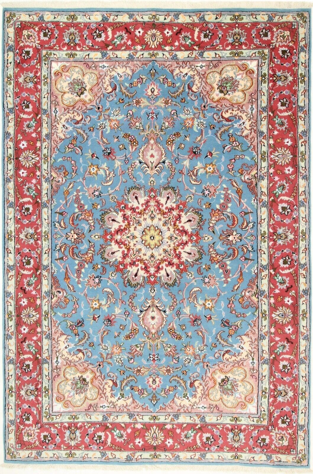 Original Perserteppich Tabriz 293x197 cm - Top Zustand, handgeknüpft