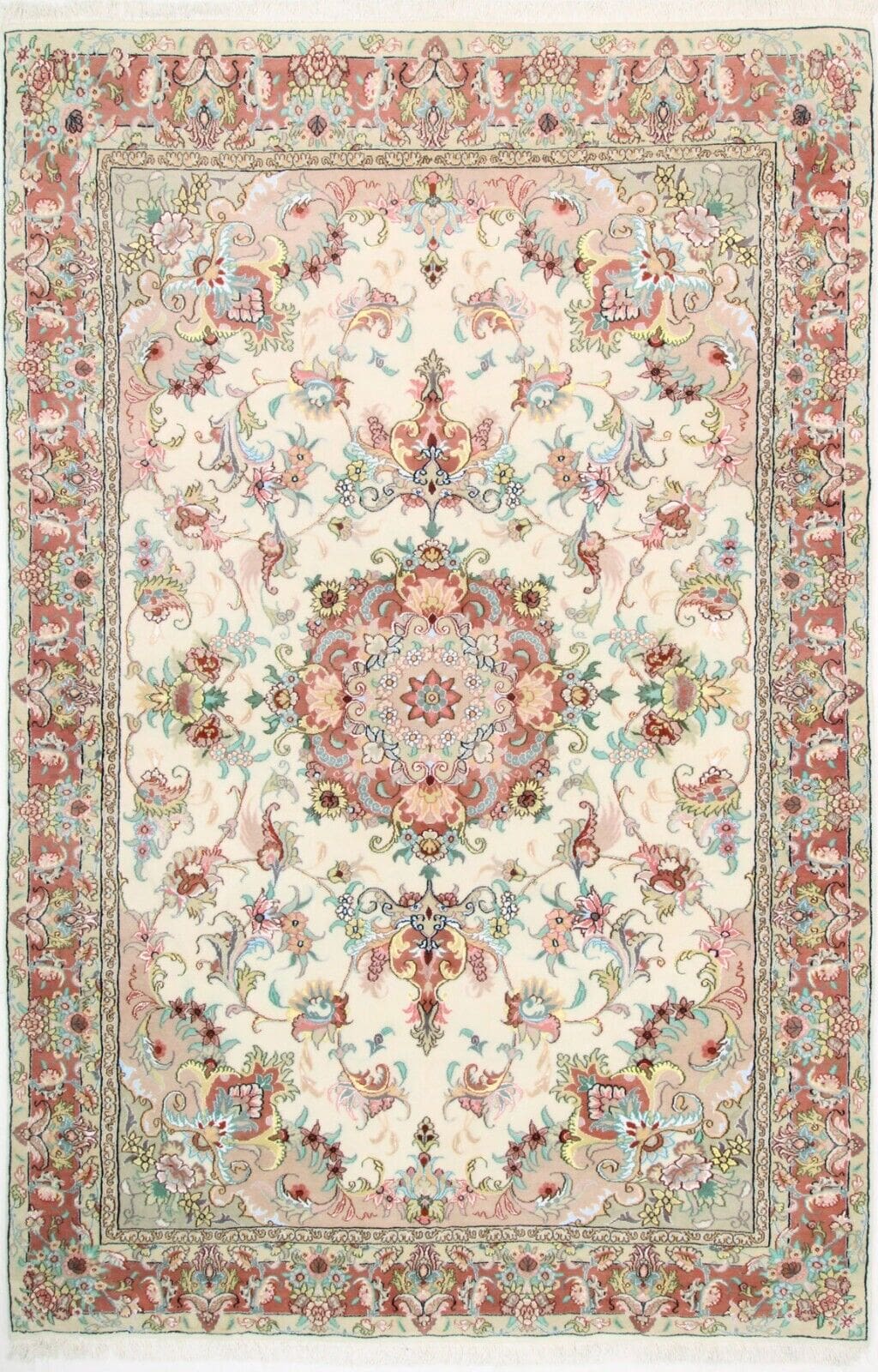 Original Perserteppich Tabriz 304x201cm, Top Zustand, handgeknüpft