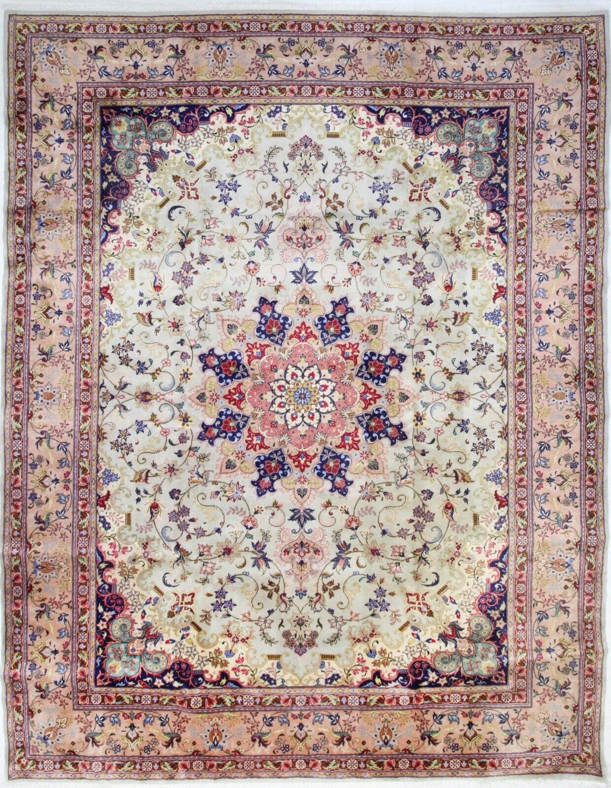Original Perserteppich Tabriz 387 x 300 cm, handgeknüpft