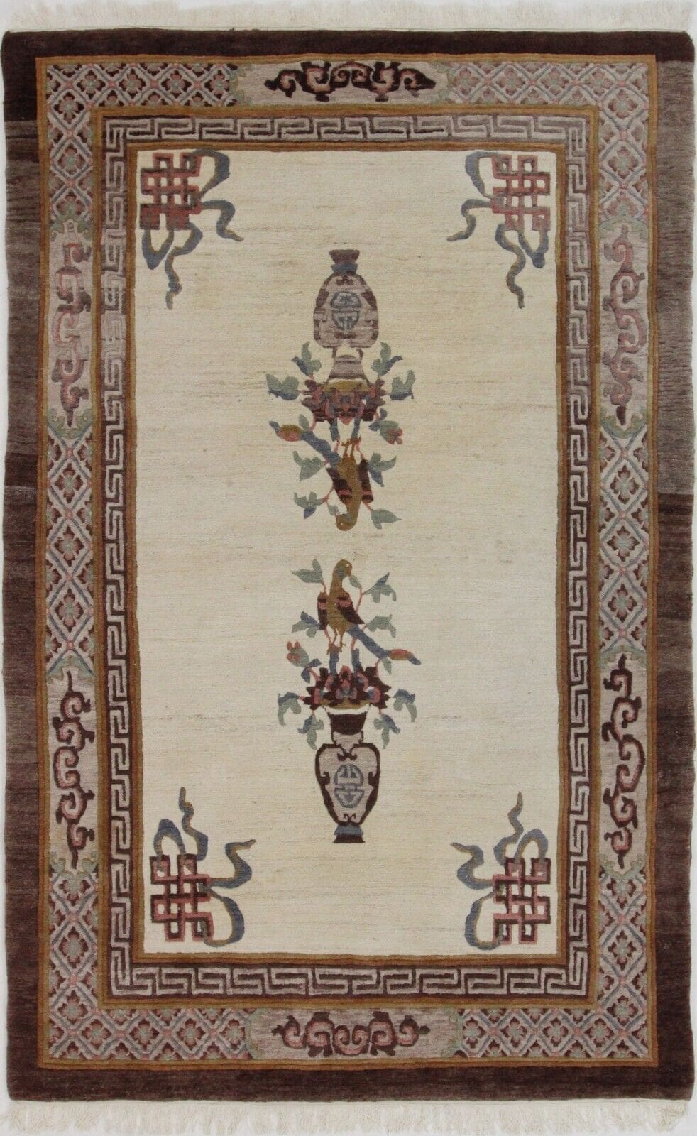 Royal China Blumen Design 234x150 cm - Handgeknüpfter Perserteppich