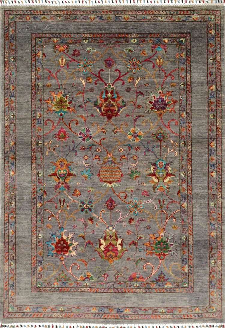 Ziegler Teppich 154x217cm, Schurwolle, handgeknüpft, Perserteppich