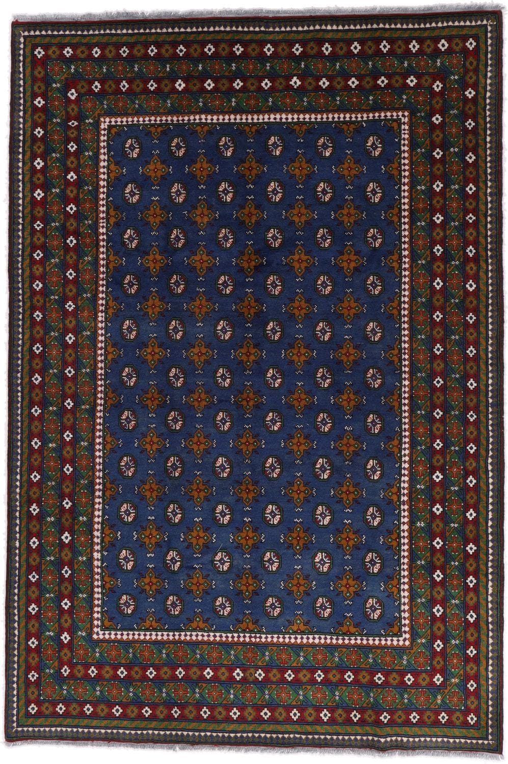 Afghan Orientteppich 200 x 294 cm, handgeknüpft, geometrisch
