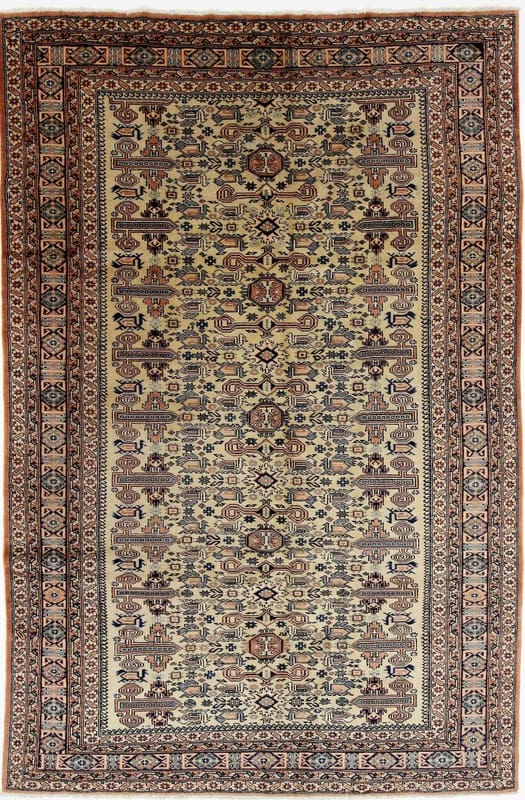 Antiker Ardebil-Teppich 269x178 cm, Herati-Muster, handgeknüpft