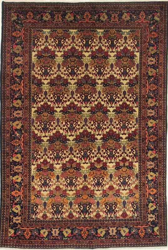 Antiker Bakhtiar Teppich 217x146 cm – Hochwertige Wolle, handgeknüpft