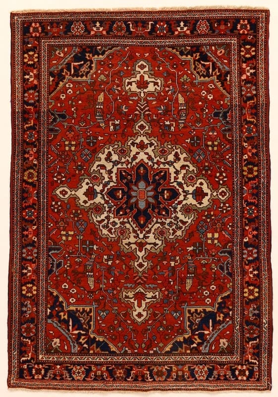 Antiker Farahan-Teppich 196x138 cm aus Arak, handgeknüpft, Perserteppich