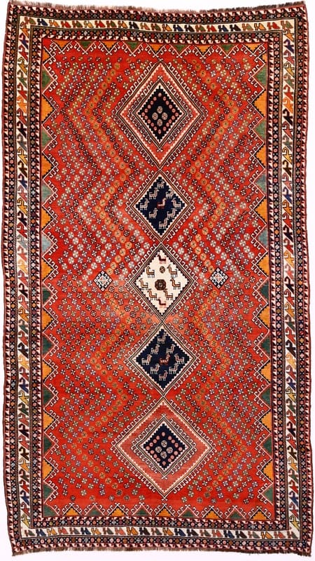Antiker Ghashghai Teppich 305x173 cm – Handgeknüpft, Wolle, Orientteppich