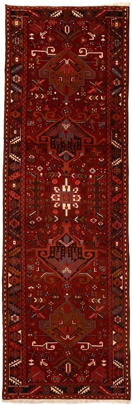 Antiker Heriz Orientteppich 342x111 cm – Handgeknüpft aus Wolle