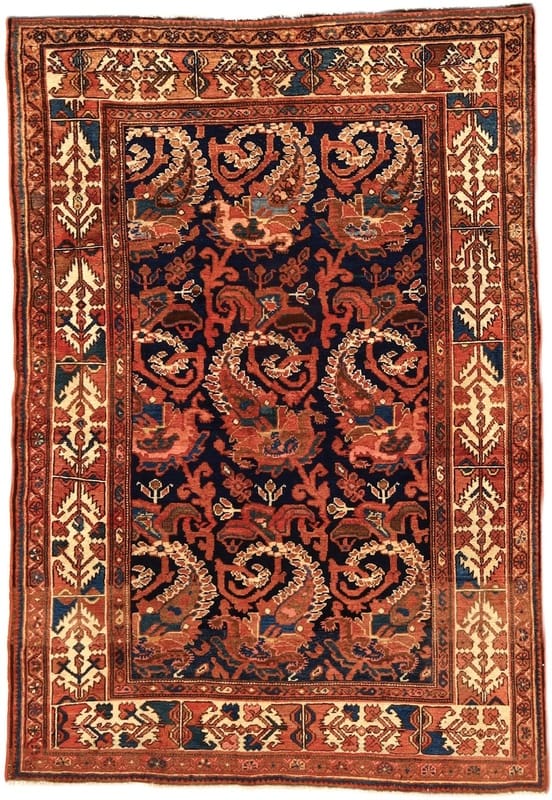 Antiker Malayer Teppich 190x131 cm – Über 90 Jahre handgeknüpft