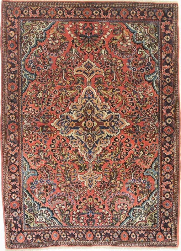 Antiker Sarough Farahan Teppich 150x110 cm – Perserteppich, handgeknüpft
