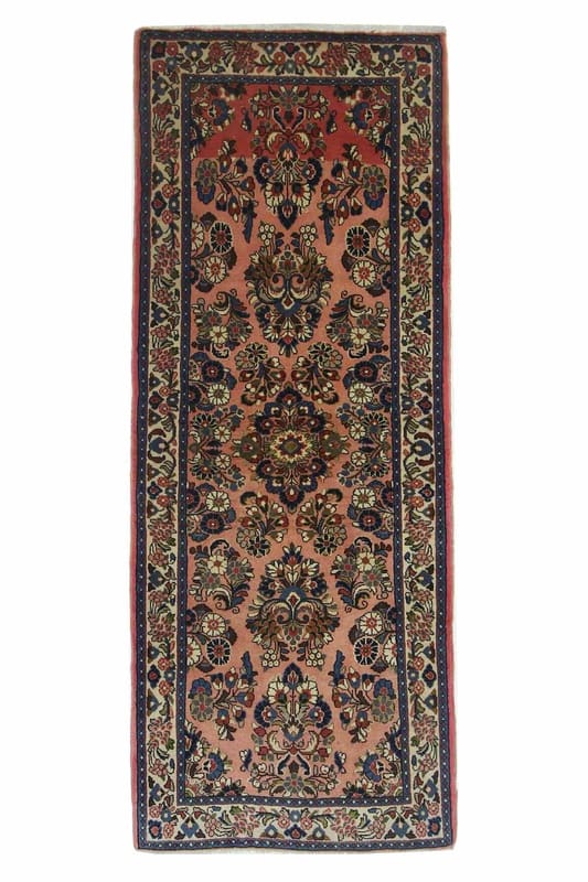 Antiker Sarough Teppich 208x81 cm – einzigartiges Design, handgeknüpft