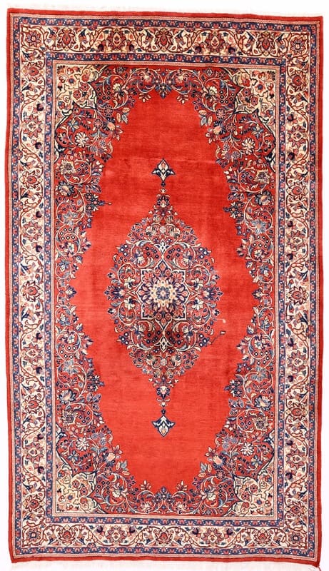 Antiker Sarough Teppich 348x193 cm mit einzigartigem Design – handgeknüpft